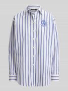 Lauren Ralph Lauren Relaxed Fit Hemdbluse aus reiner Baumwolle in Blau...