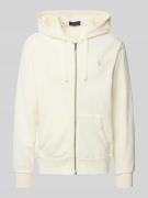 Polo Ralph Lauren Sweatjacke mit Logo-Stitching in Sand, Größe L