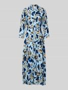 YAS Hemdblusenkleid aus Viskose Modell 'SAVANNA' in Hellblau, Größe L