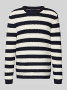 Tommy Hilfiger Regular Fit Strickpullover aus reiner Baumwolle in Dunk...