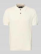 Christian Berg Men Slim Fit Poloshirt mit Strukturmuster in Offwhite, ...