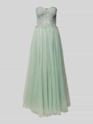 Mascara Abendkleid mit Spitzenbesatz in Mint, Größe 36