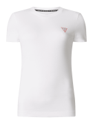 Guess T-Shirt mit Logo-Print in Weiss, Größe M