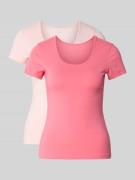 HUGO Slim Fit T-Shirt Set aus Baumwoll-Mix im 2er-Pack in Pink, Größe ...