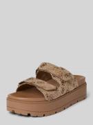 Guess Slipper mit Logo-Applikation Modell 'Faxon' in Beige, Größe 40