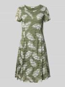 Apricot Knielanges Kleid mit Rundhalsausschnitt in Lind, Größe L