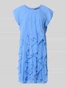 Vera Mont Relaxed Fit Minikleid mit Allover-Rüschenbesatz in Hellblau,...