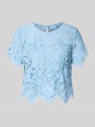 V by Vera Mont Blusenshirt aus Spitze mit Rundhalsausschnitt in Hellbl...