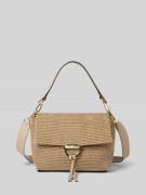 Abro Handtasche mit Logo-Detail Modell 'Temi' in Taupe, Größe 1