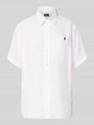 Polo Ralph Lauren Oversized Hemdbluse aus reinem Leinen in Weiss, Größ...