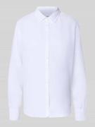 0039 Italy Hemdbluse aus Leinen mit Kentkragen Modell 'MIRA' in Weiss,...