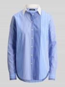 Lauren Ralph Lauren Relaxed Fit Hemdbluse aus reiner Baumwolle in Blau...