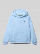 Lacoste Relaxed Fit Hoodie aus Baumwoll-Mix in Bleu, Größe 140