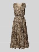Jake*s Collection Midikleid aus Viskose-Mix mit Animal Print in Mittel...
