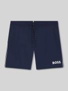 BOSS Badeshorts mit Kontrast-Logo Modell 'STARFISH' in Marine, Größe L