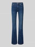 REVIEW Flared Jeans mit 5-Pocket-Design in Dunkelblau, Größe 25