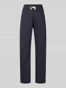REVIEW Sweatpants mit elastischem Bund und Tunnelzug in Dunkelblau, Gr...