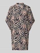 HUGO Oversized Strandkleid aus reiner Viskose Modell 'FANCY' in Black,...