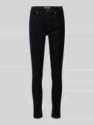 REVIEW Slim Fit Jeans im 5-Pocket-Design in Black, Größe 24