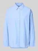 REVIEW Basic Hemd aus Baumwolle mit Hemdblusenkragen in Bleu, Größe L