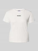 REVIEW T-Shirt mit Rundhalsausschnitt und Logo-Stitching aus Baumwoll-...