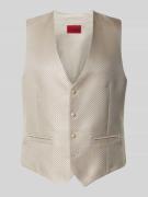 Wilvorst Weste mit Paspeltaschen und V-Ausschnitt in Beige, Größe 48