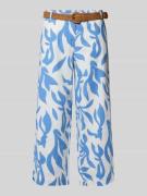 Christian Berg Woman Culotte aus Leinen-Baumwoll-Mix mit Gürtel in Hel...