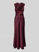 Rinascimento Regular Fit Abendkleid aus Satin in Bordeaux, Größe L