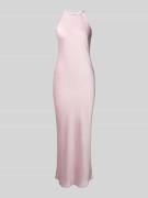 Vila Midikleid aus Satin Modell 'RAVENNA' in Hellrosa, Größe 36