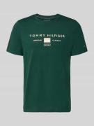 Tommy Hilfiger Regular Fit T-Shirt aus reiner Baumwolle in Dunkelgruen...