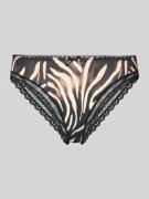 HUGO Panty mit Animal Print Modell 'UNIQUE' in Black, Größe L