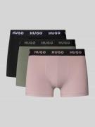 HUGO Slim Fit Trunks aus Baumwoll-Mix im 3er-Pack Modell 'PACK' in Mit...