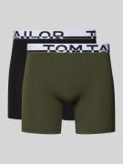 Tom Tailor Slim Fit Trunks mit Label-Schriftzug am Bund im 2er-Pack in...