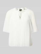 s.Oliver BLACK LABEL Regular Fit Blusenshirt in Plissee-Optik in Offwh...