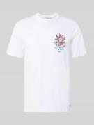 Scotch & Soda T-Shirt mit Label-Print und Rundhalsausschnitt in Weiss,...