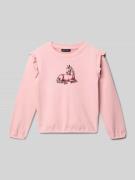 Blue Seven Sweatshirt mit Motiv-Stitching in Pink, Größe 104