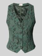 V by Vera Mont Regular Fit Weste mit Spitzenbesatz in Gruen, Größe 34