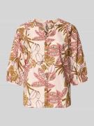 Soyaconcept Regular Fit Bluse mit floralem Allover-Print in Rosa, Größ...