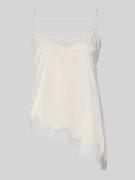 Mango Blusentop mit Spaghettiträger in Beige, Größe L