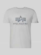 Alpha Industries T-Shirt mit Label-Detail Modell 'BASIC' in Hellgrau, ...