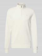 CHAMPION Sweatshirt mit Stehkragen und Reißverschluss in Offwhite, Grö...