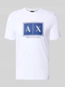 ARMANI EXCHANGE T-Shirt mit Logo und Rundhalsausschnitt in Offwhite, G...