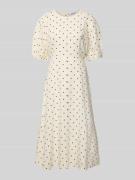 Jake*s Casual Midikleid aus Viskose-Mix im Allover-Look in Beige, Größ...