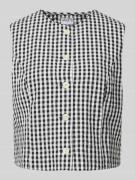 Jake*s Casual Weste im Allover-Look mit Rundhalsausschnitt in Black, G...