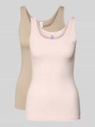 Skiny Slim Fit Top mit Allover-Animal-Print im 2er-Pack in Rosa, Größe...