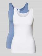 Skiny Slim Fit Top mit Allover-Animal-Print im 2er-Pack in Blau, Größe...