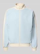 KARL KANI Regular Fit Sweatjacke mit Logo-Stitching in Hellblau, Größe...