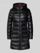 Blauer USA Steppjacke mit Label-Detail in Black, Größe M