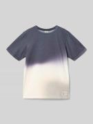 s.Oliver RED LABEL Regular Fit T-Shirt mit Baumwoll-Anteil in Blau, Gr...