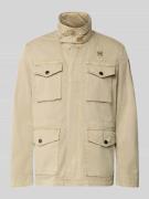 Blauer USA Jacke mit Stehkragen und Pattentaschen Modell 'Ashmont' in ...